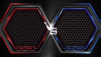 Versus battle fighting realistic 3d screen banner with modern logo vector