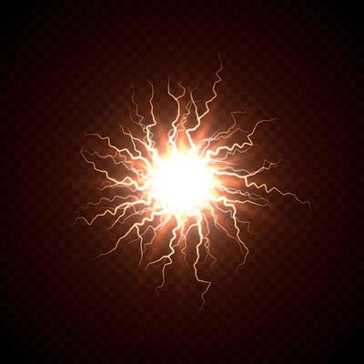 Electric ball with lightning effect