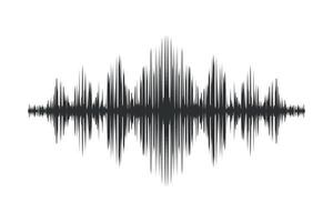 onda de sonido de voz, icono de onda de sonido. vector
