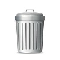 3d realistic trashcan . Vector illustration