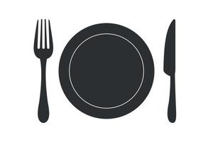 Knife, fork and spoon icon vector