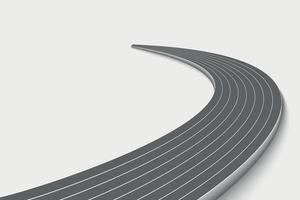 Winnding Curve Road Isolated vector