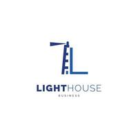 Initial letter L lighthouse icon logo design inspiration vector