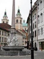 View of the town of Ljubljana in Slovenia photo