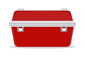 Medical bag icon vector. Red container for medical instruments vector