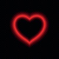 Bright neon heart vector