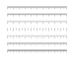 Set of ruler inches and cm scale vector