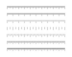 Set of ruler inches and cm scale vector