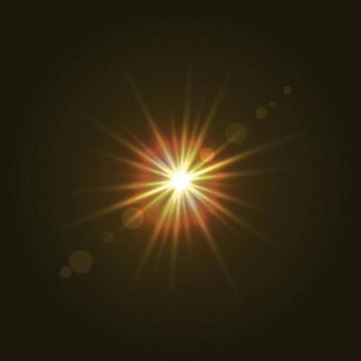 Sun light with lens flare effecT