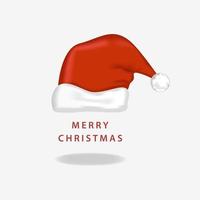 Santa claus hat design vector illustration. Merry christmas concept