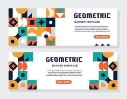 Illustration vector graphic of colorful square geometric template good for banner design