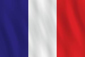 France flag with waving effect, official proportion. vector