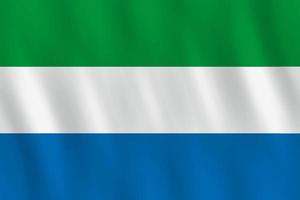 Sierra Leone flag with waving effect, official proportion. vector