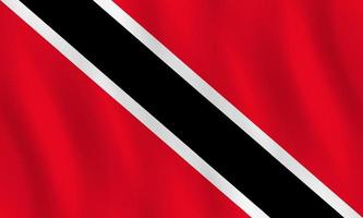 Trinidad and Tobago flag with waving effect, official proportion. vector