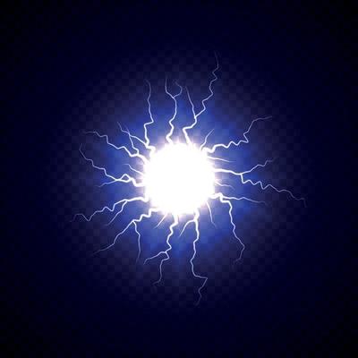 Electric ball with lightning effect