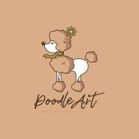 Poodle Logo Design Concept Template Vector