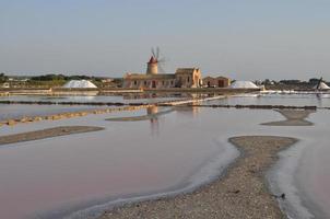 Saline Salt flats in Marsala photo