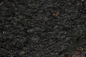 Dark nature abstract background of black highway surface texture. photo