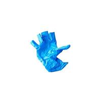 Used latex gloves used in public health or hospital use foUsed latex gloves used in public health or hospital use for cleanliness and prevention of germs and infectious diseases on a white background. photo