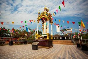 The Immaculate Conception stands in front of the Immaculate Conception Cathedral in the countryside. Nakhon Nayok Province, Thailand photo