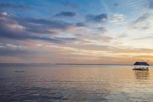 Sunset colorful sky and cloudiness photo