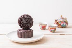 moon cake dark chocolate flavour photo