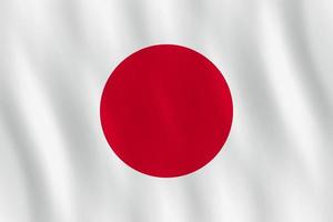 Japan flag with waving effect, official proportion. vector