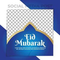 Eid mubarak social media post vector