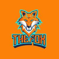 el logo del zorro para el equipo de esport vector