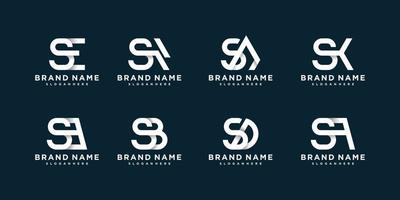 colección de logotipos de letras con concepto moderno, audaz, vector premium de la empresa