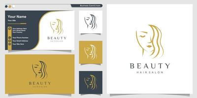 Beauty logo for salon with modern style Premium Vector