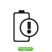 Battery charge indicator icons, vector graphics