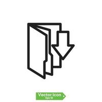 Download button. Vector icon.