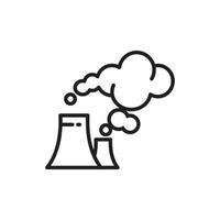 Pollution icon symbol Flat vector illustration for graphic and web design.