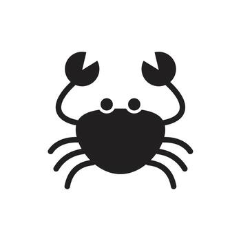Crab vector icon. crab sign on background. crab icon for web and app