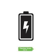 Battery charge indicator icons, vector graphics