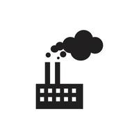 ilustración de vector plano de símbolo de icono de contaminación para diseño gráfico y web.