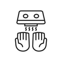 Hand Dryer icon symbol Flat vector illustration for graphic and web design.