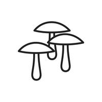 Mushrooms icon symbol Flat vector illustration for graphic and web design.