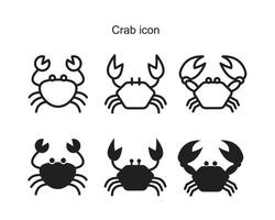 Crab vector icon. crab sign on background. crab icon for web and app