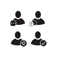 Support Manager vector icon. Call center worker pictograph. Style is flat circled symbol, color, rounded angles, white background.