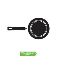 Frying pan icon. Vector concept illustration for design.