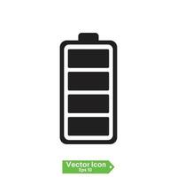 Battery charge indicator icons, vector graphics