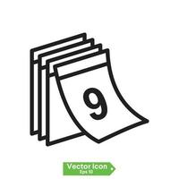 Calendar Isolated Flat Web Mobile Icon vector