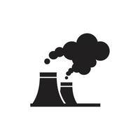 Pollution icon symbol Flat vector illustration for graphic and web design.