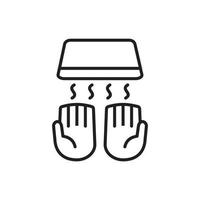 Hand Dryer icon symbol Flat vector illustration for graphic and web design.