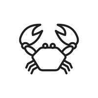 Crab vector icon. crab sign on background. crab icon for web and app