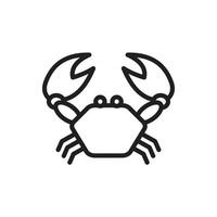 Crab vector icon. crab sign on background. crab icon for web and app