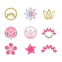 Lotus flowers illustration vector