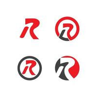 R letter logo business vector